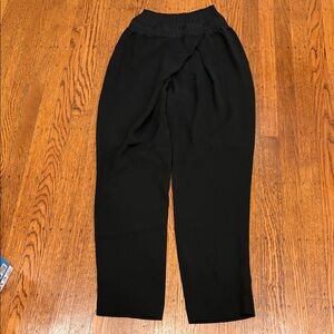 🖤 Lafayette 148 New York Black Knit Waist Wrap Front Trousers – Women’s S ✨